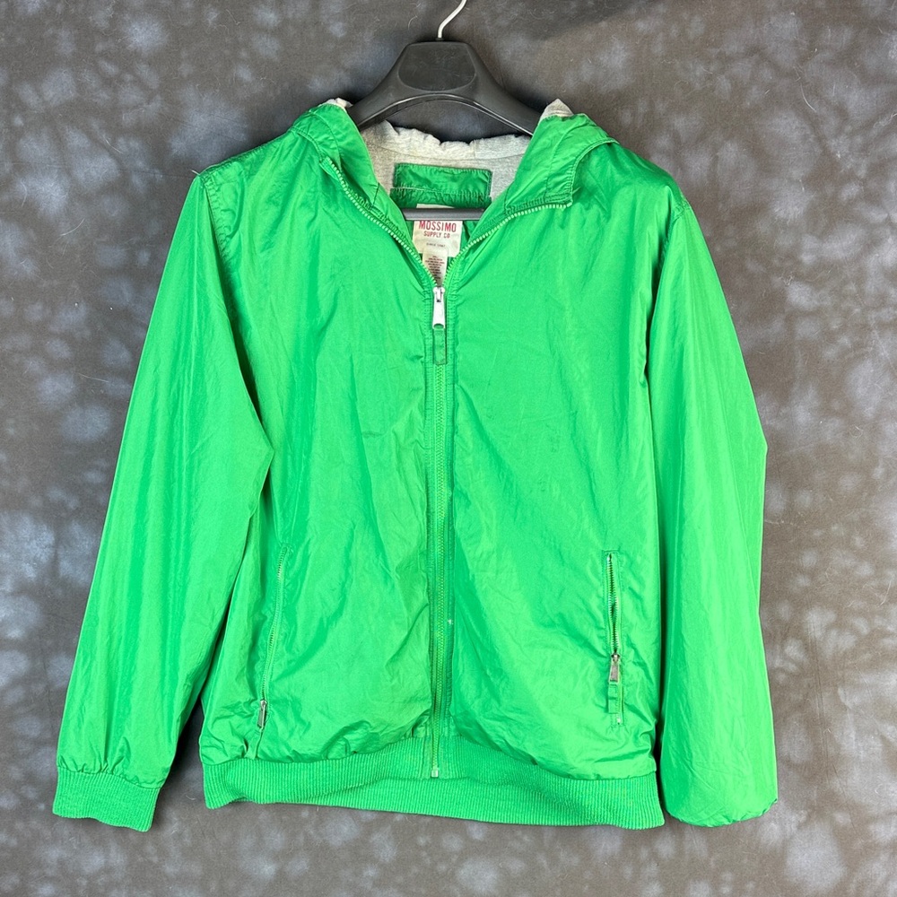 Mossimo Supply Co. Bright Green Hooded Shell Jacket